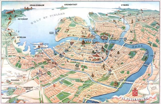 St Petersburg sights map