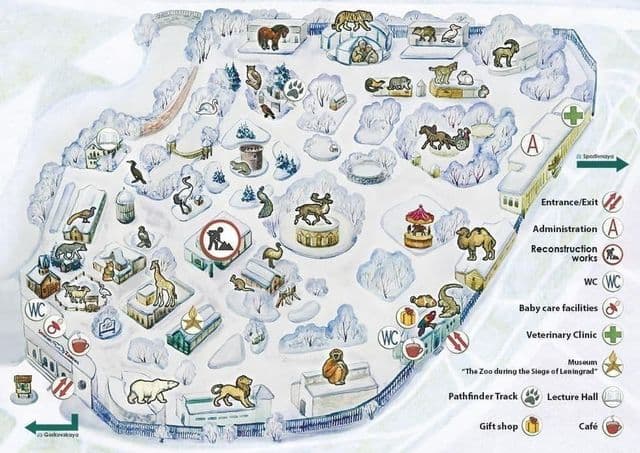 St Petersburg zoo park map